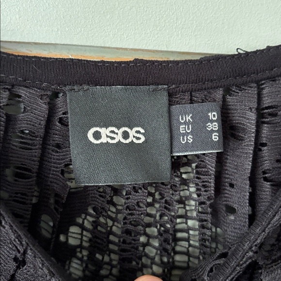 ASOS Black Sheer Lace Cami Top - Picture 4 of 5